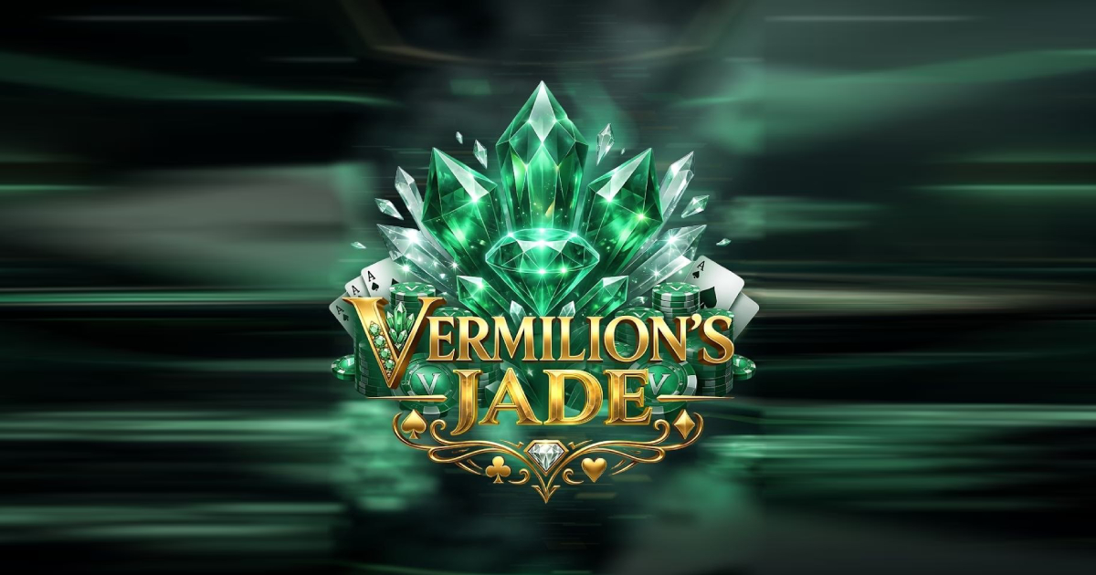 Main hero banner showing Vermilions Jade Casino platform on mobile and desktop